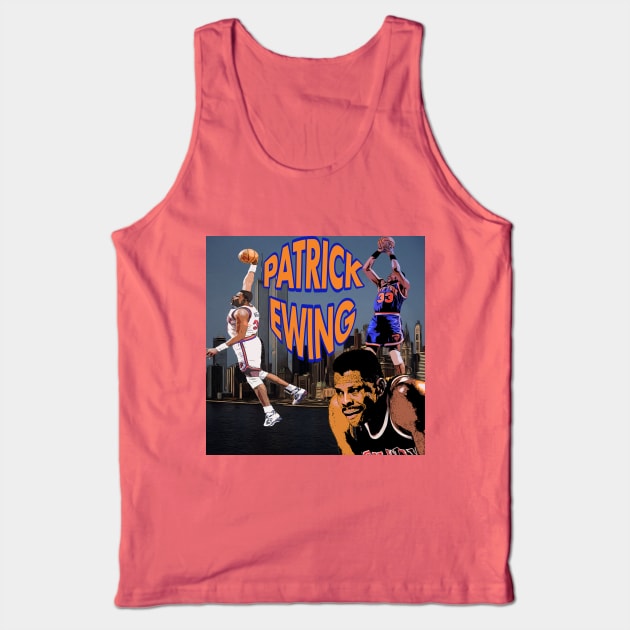 Patrick Ewing Towering Over NYC Tank Top by IronLung Designs